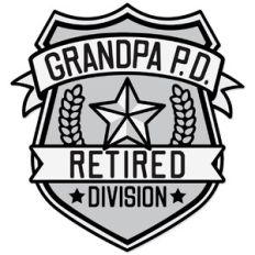 Grandpa P.D. Badge Retired Division