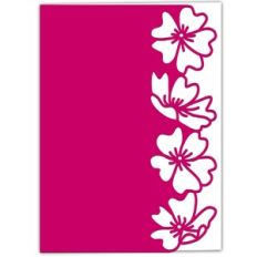 Wild Rose Eglantine Lace Edged Card