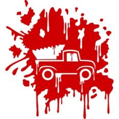 splash red truck