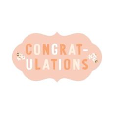 Congratulations