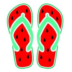 SUMMER WATERMELON SLIPPERS