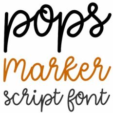 pops marker script font