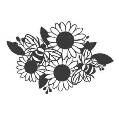 Bees and Flowers Scene