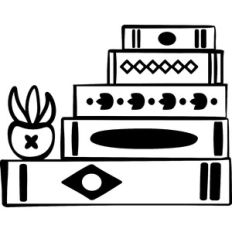 Book Stack with Succulent