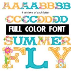 Summer Fly Color Font