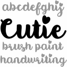 cutie brush paint handwriting font