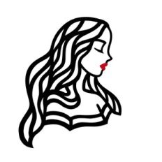 Beautiful woman with red lips