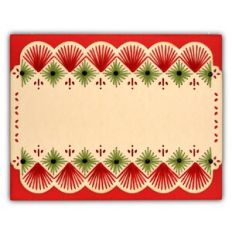 Card Stitched Fans Squares Borders