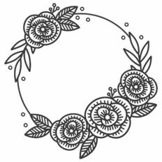 Rose Flower Bouquet Wreath Frame