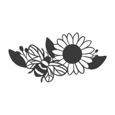 Bees Flower Border Frame