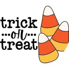 Trick Or Treat - Candy Corn Round Design