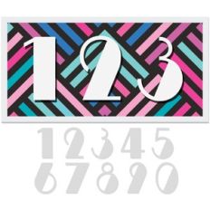 Art Deco House Address Numbers Frame