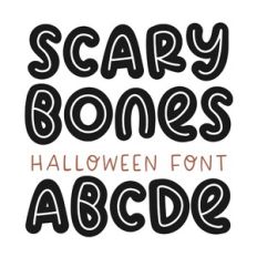 BFC Scary Bones Spooky Halloween Font
