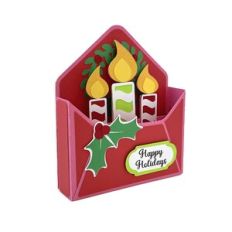 Christmas Candle Envelope Box Card