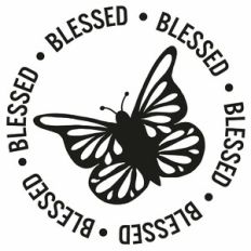 Blessed Butterfly Word Circle
