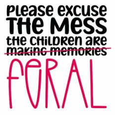 Please Excuse The Mess The Children Are Feral Quote