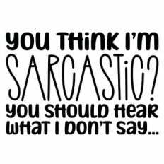 You Think I'm Sarcastic? You Should Hear What I Don't Say Quote