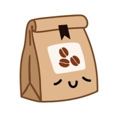 Kawaii Coffee Bean Bag