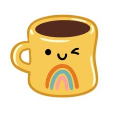 Kawaii Rainbow Coffee Mug