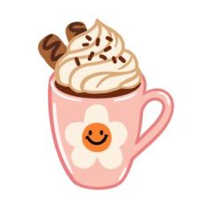 Kawaii Mocha in Flower Mug