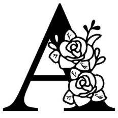 FLORAL ALPHABET LETTER A