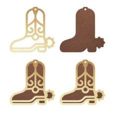 Cowgirl Boot Earring Template, Faux Leather Earrings