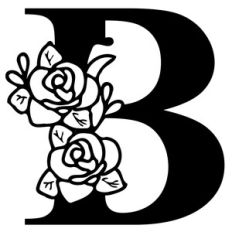 FLORAL ALPHABET LETTER B
