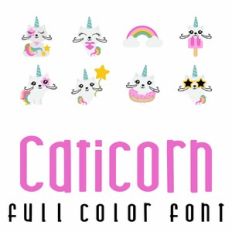 Caticorn Full Color Font