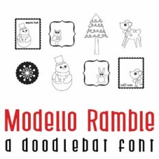 Modello Ramble Doodlebat Font