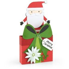 5X7 Box Card Christmas Present Santa