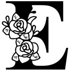FLORAL ALPHABET LETTER E