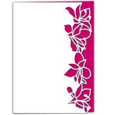 Lily Bouquet Lace Edged Card