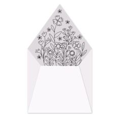 Sketch Floral Envelope