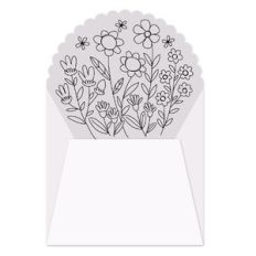 Sketch Floral Envelope