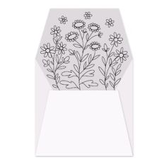 Sketch Floral Envelope