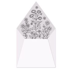 Sketch Floral Envelope