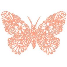 floral lace butterfly