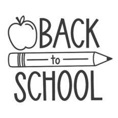 Back To School Pencil and Apple