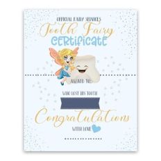 Boy Tooth Fairy Certificate