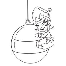 Elf on Christmas Ball
