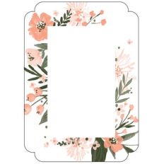 Floral with coral flowers invite background