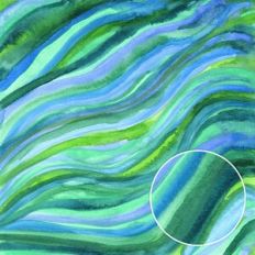Blue and Green Psychadelic Watercolor Background Pattern