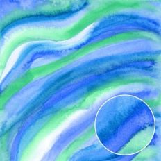 Soft Blue and Green Psychadelic Watercolor Background Pattern