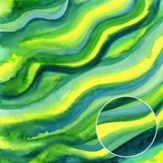 Yellow and Green Psychadelic Watercolor Background Pattern