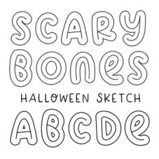 BFC Scary Bones Halloween Sketch Font