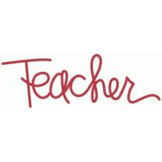 teacher - handwritten script