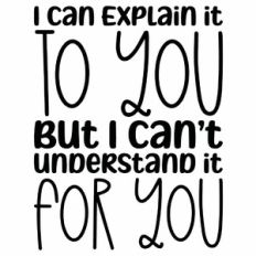I Can Explain It To You But I Can't Understand It For You