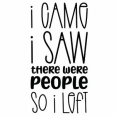 I Came I Saw There Were People So I Left Quote