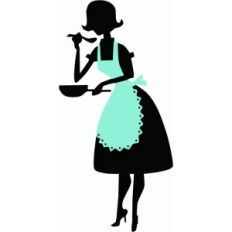 retro lady cooking