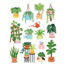 Kawaii House Plant Stickers